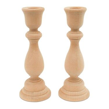 Wooden Candlestick Holders Set Multiple Sizes Available, Unfinished | Woodpeckers | Michaels | Michaels Stores