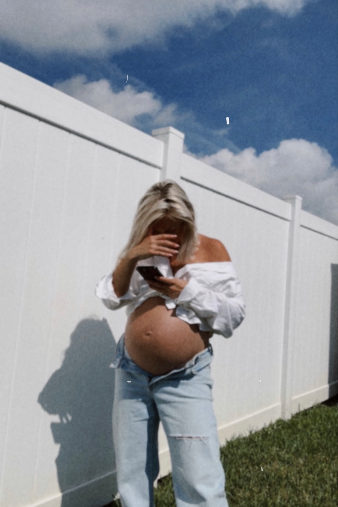 Abercrombie outfit for backyard bump photos! Got a side 29 for these 90’s jeans and they were PERFECT 

#LTKunder100 #LTKbump #LTKstyletip