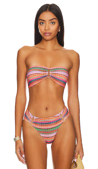 Detail Bandeau Bikini Top in Jetty Stripe | Revolve Clothing (Global)