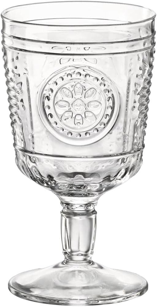 Bormioli Rocco Romantic (Set Of 6) Stemware Glasses, 10.75 Oz. Clear Crystal Glass, Made In Italy... | Amazon (US)