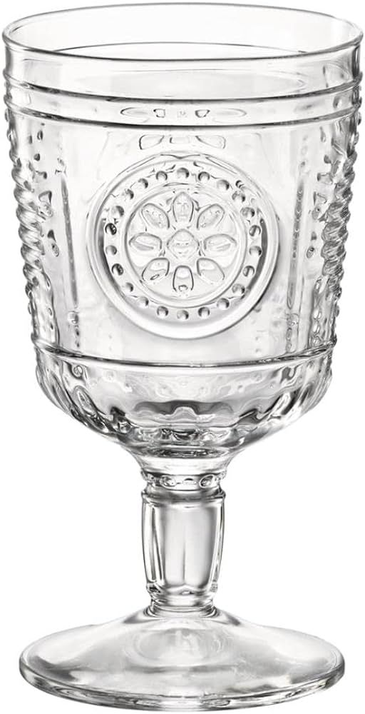 Bormioli Rocco Romantic (Set Of 6) Stemware Glasses, 10.75 Oz. Clear Crystal Glass, Made In Italy... | Amazon (US)
