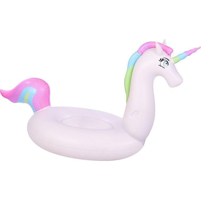 Inflatable 9.5 ft. Rainbow Unicorn Pool Float | Target