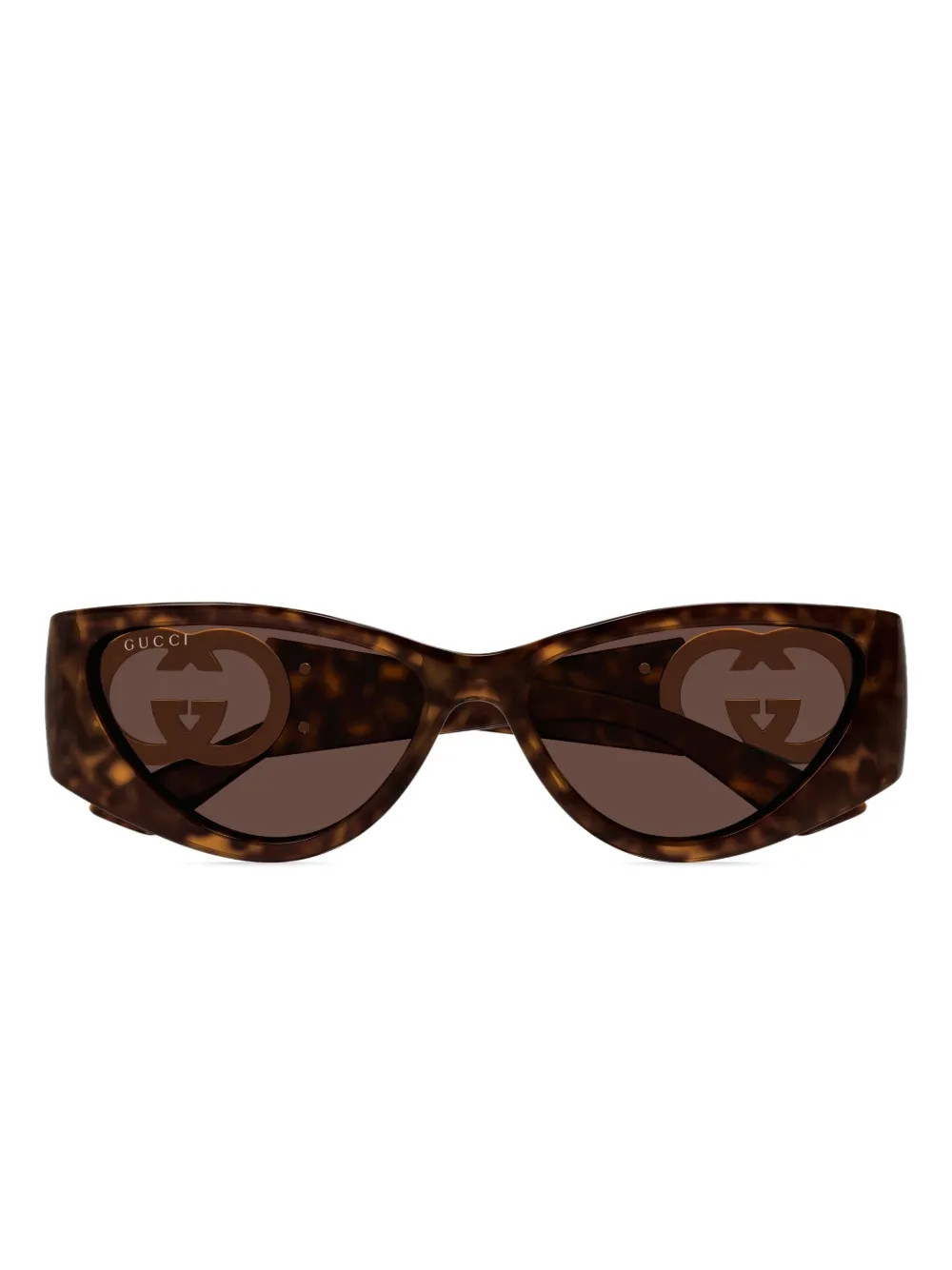 Gucci Eyewear cat-eye Frame Sunglasses | Brown | FARFETCH BE | Farfetch Global
