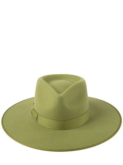 LACK OF COLOR - Cactus rancher wool fedora hat w/ bow - Cactus Green | Luisaviaroma | Luisaviaroma