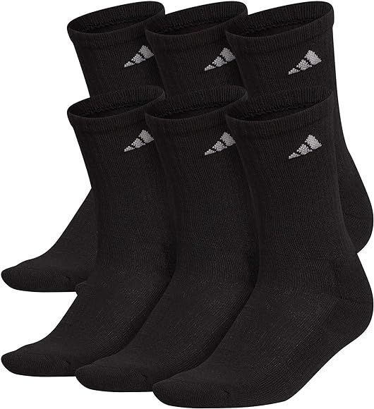 adidas womens Athletic Cushioned Crew Socks With Arch Compression (6-pair) | Amazon (US)