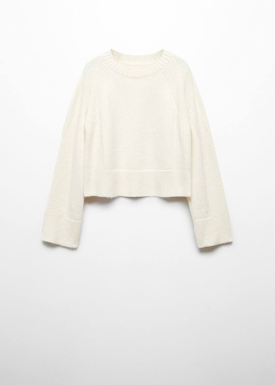 Round-neck knitted sweater | MANGO (US)