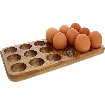 Gui's Chicken Coop Egg Tray - Rustic Wooden Egg Holder For Eggs Usable in Kitchen Refrigerator, o... | Amazon (US)