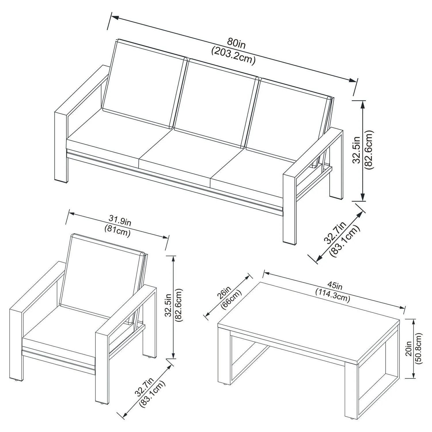 Better Homes & Gardens Ventura 4-Piece Steel Outdoor Patio Conversation Set with Cushions and Pat... | Walmart (CA)