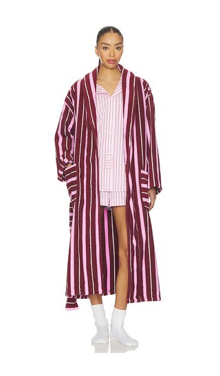 Hommey Terry Robe in Burgundy. - size L/XL | Revolve Clothing (Global)