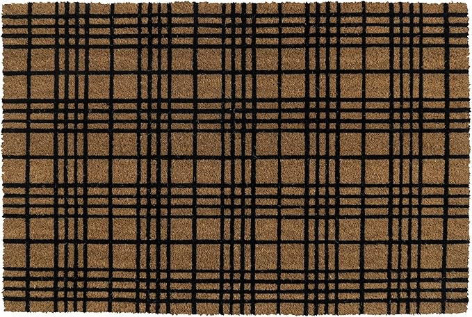 Entryways Basics Fine Plaid Coconut Fiber with PVC Backing Doormat 24" x 36" x .5" | Amazon (US)