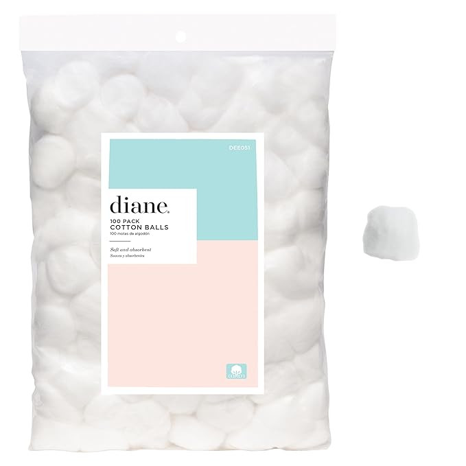 Diane 100% Pure Cotton Balls, 100 Count - Soft, Super Absorbent, Multipurpose Cotton Balls for Ma... | Amazon (US)