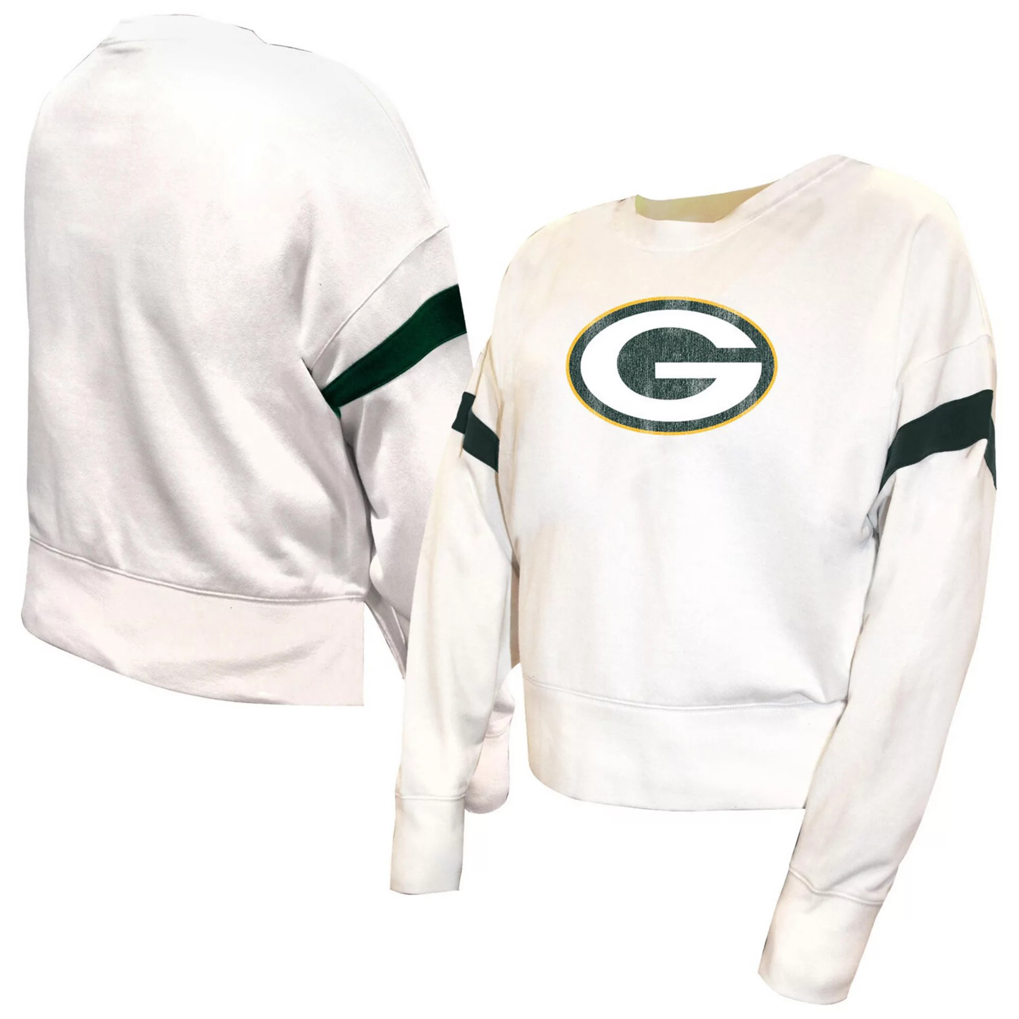 Women's�Fanatics White Green Bay Packers Plus Size Fleece Pullover Sweatshirt | Kohl's