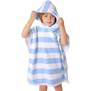 Amazon.com: TBEZY Toddler Bath Towel Poncho Thick Cotton Striped Beach Towels for Kids Gifts (2-6... | Amazon (US)