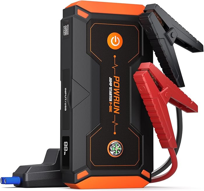 Powrun P-ONE Jump Starter, 2000A Portable Jump Box - Car Jump Starter Battery Pack for up to 8.0L... | Amazon (US)