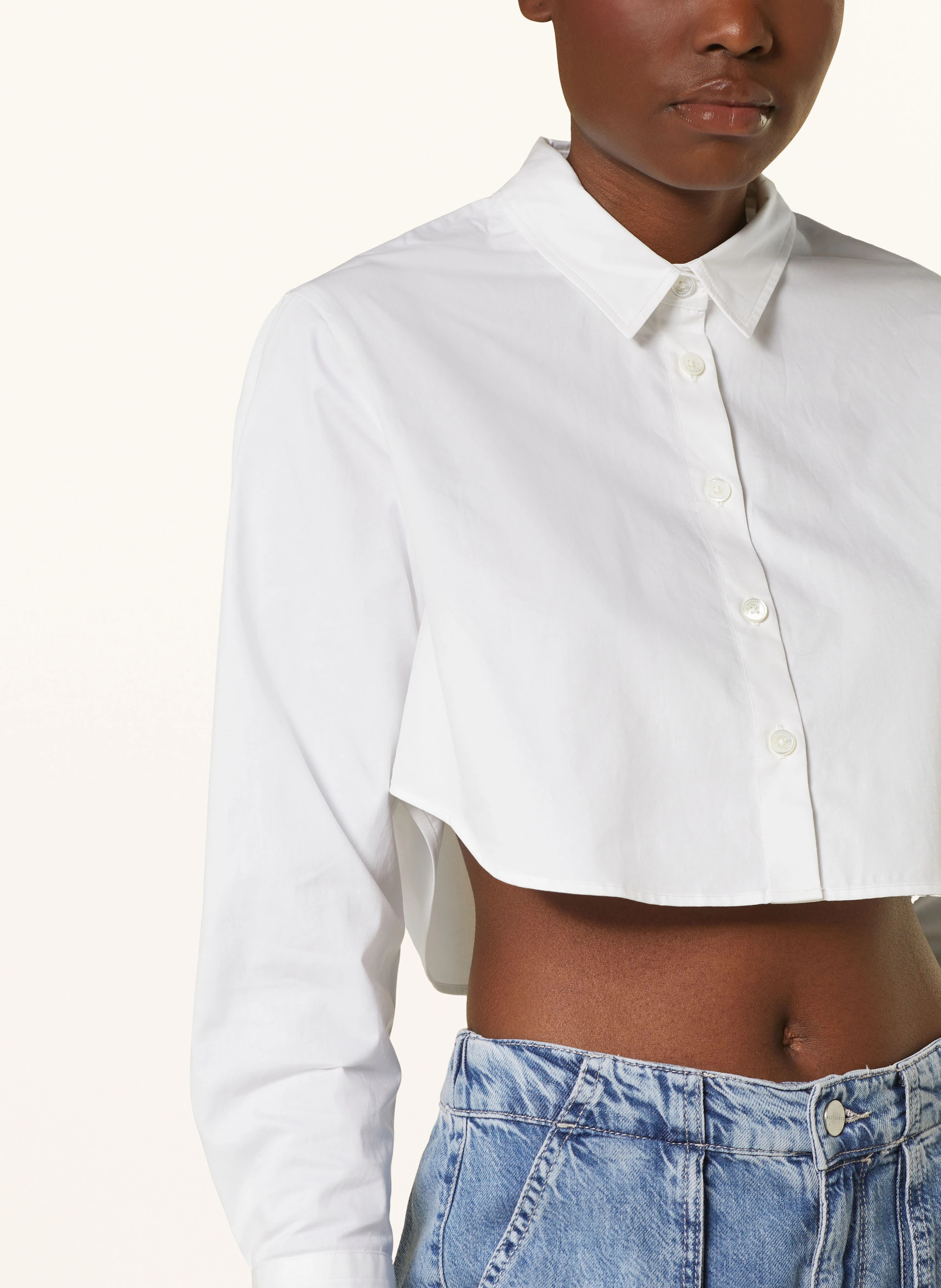 ALLSAINTS Cropped-Hemdbluse AVERIE in weiss | Breuninger (DACH)