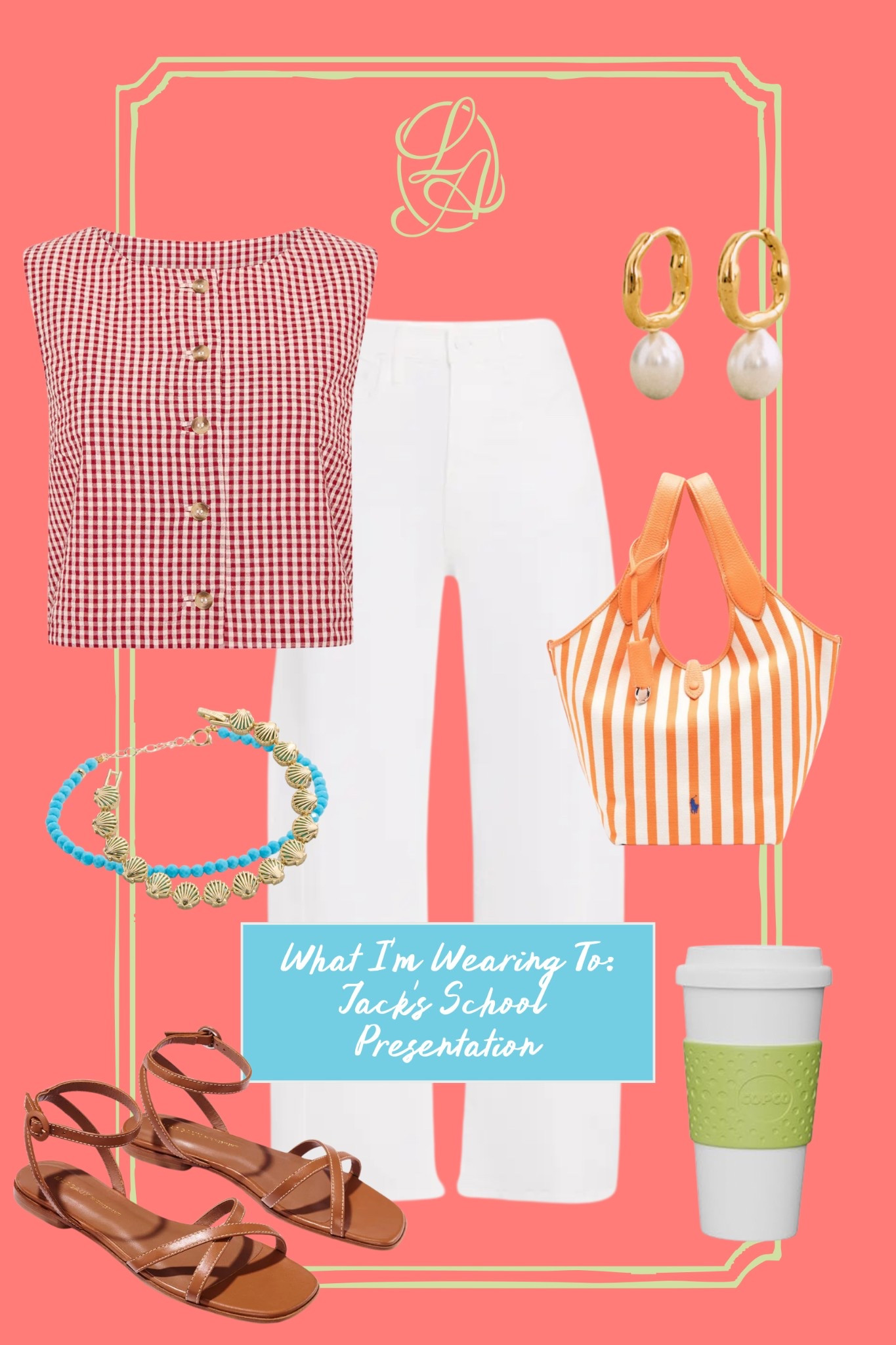 Jack’s School Presentation outfit - excited about the new Posse top and my favorite Mother jeans in a new white colorway!