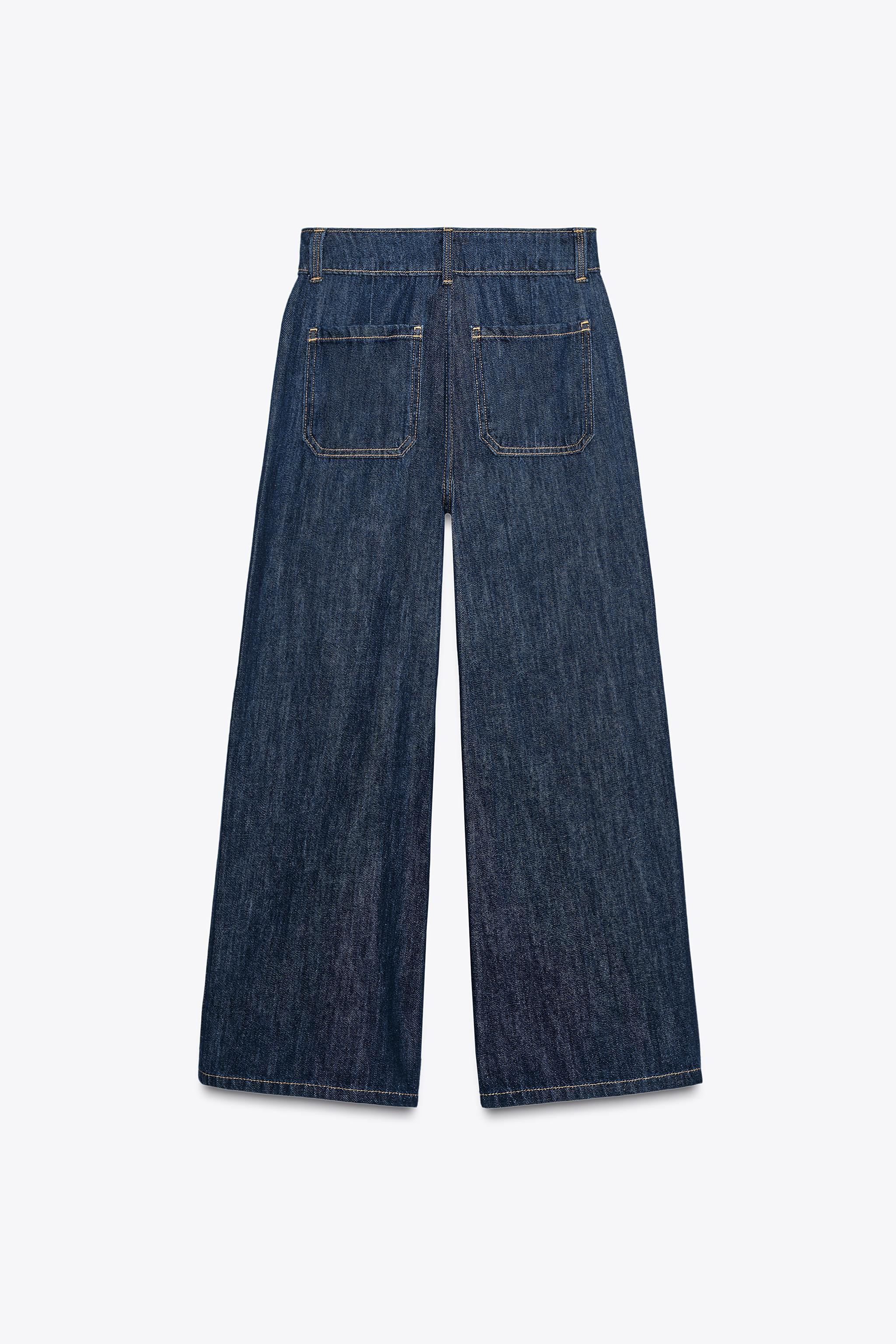 Z1975 HIGH RISE BUTTON CULOTTE JEANS | Zara US