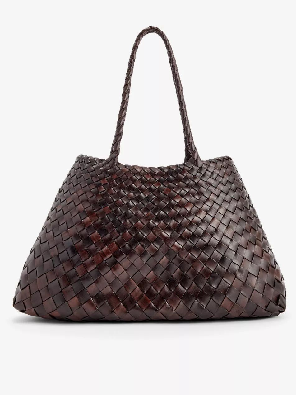 Santa Croce woven-leather top-handle basket bag | Selfridges