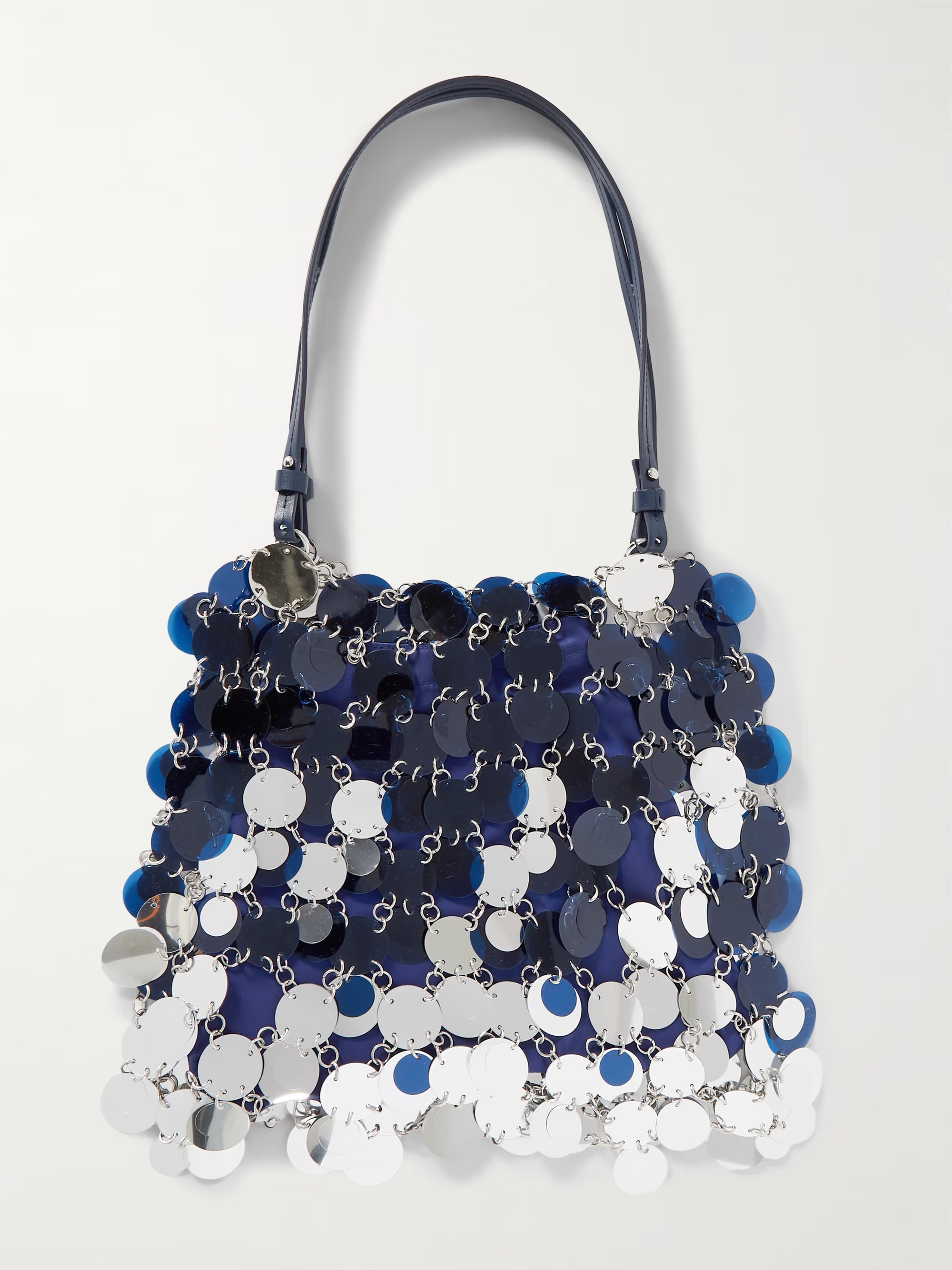 Sparkle leather-trimmed pailette-embellished faille tote | NET-A-PORTER (US)