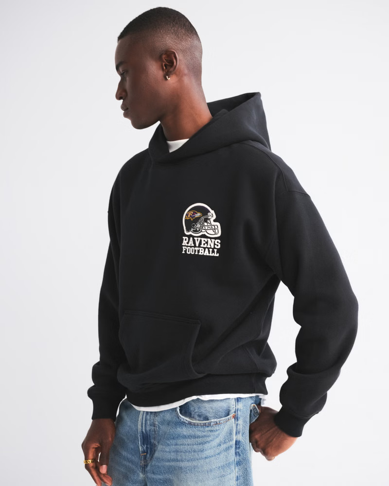 NFL Baltimore Ravens Graphic Popover Hoodie | NFL Baltimore Ravens | Abercrombie.com | Abercrombie & Fitch (US)