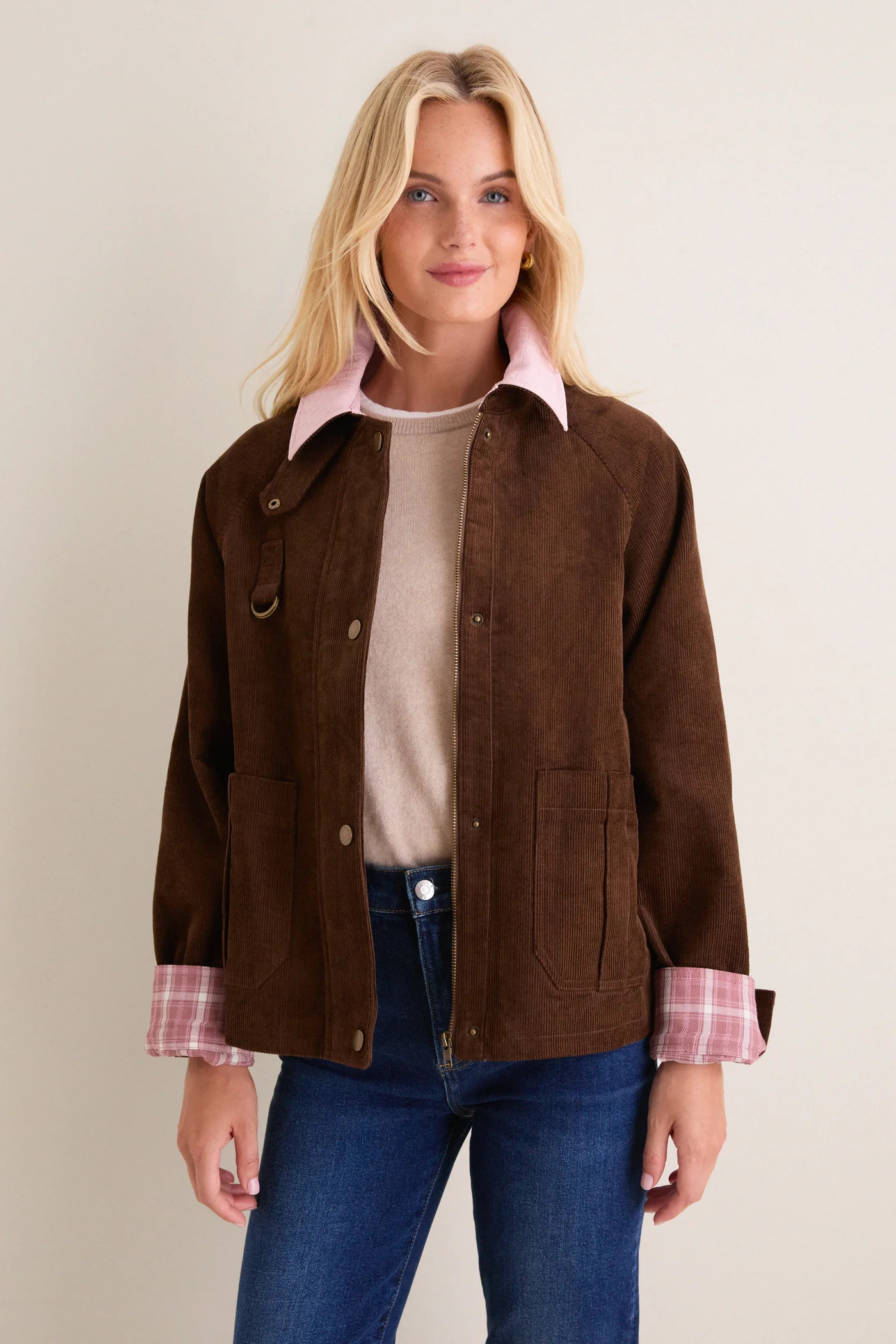 Chocolate Corduroy & Peony Jordan Jacket | Tuckernuck (US)