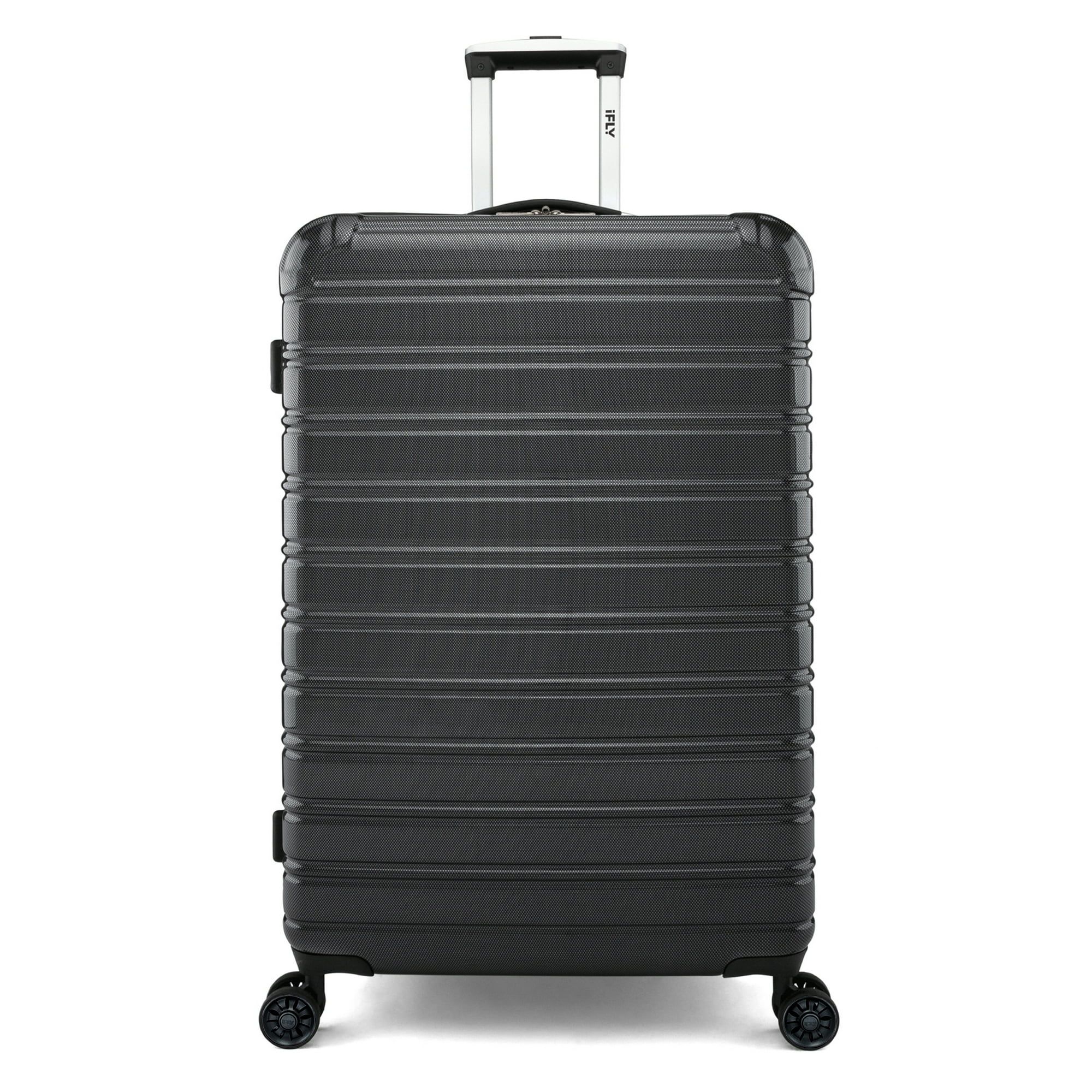 iFLY Hardside Fibertech 28" Checked Luggage, Black | Walmart (US)