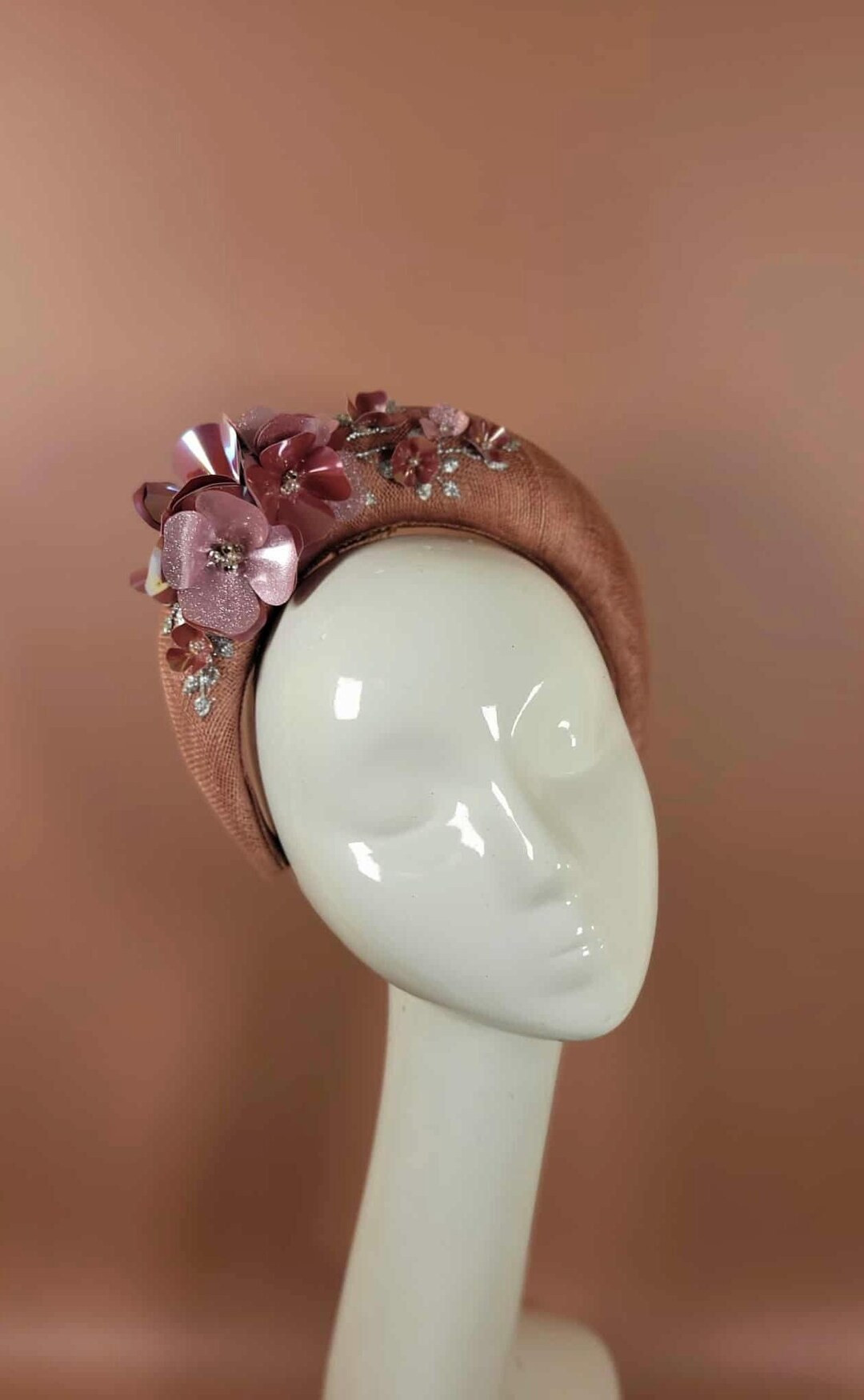 Caramel , dusty pink gold halo crown headband, headpiece,fascinator | Etsy (US)