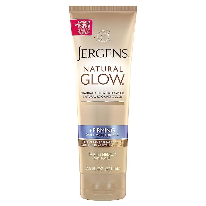Jergens Natural Glow +FIRMING Self Tanner, Sunless Tanning Lotion for Skin Tone, Anti Cellulite F... | Amazon (US)