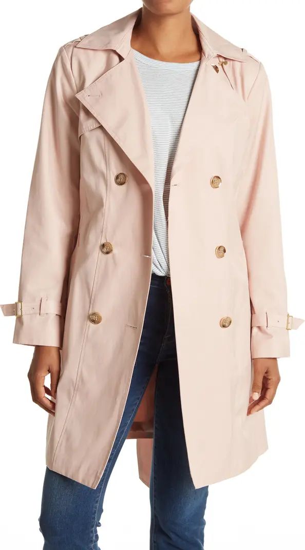 Hooded Double-Breasted Trench Coat | Nordstrom Rack