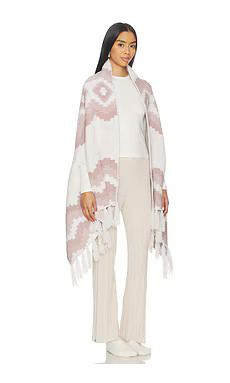 Barefoot Dreams CozyChic Mosaic Wrap in Faded Rose Multi from Revolve.com | Revolve Clothing (Global)