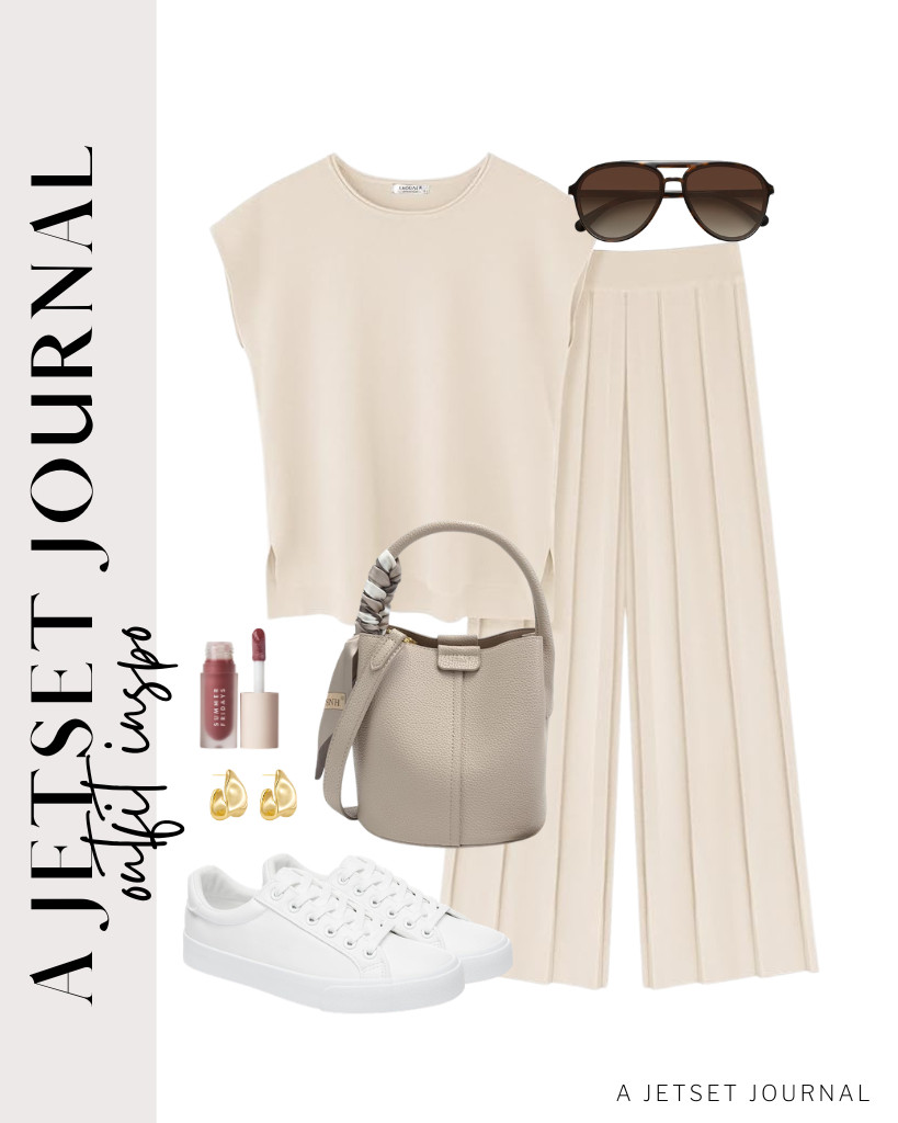 We are obsessed with Ekouaer’s lounge set paired with white SERNIAL tennis shoes. This look is perfect with this mini bucket shoulder bag and Fozono retro aviator sunnies. You can finish the look with stud earrings and Summer Fridays Dream Lip Oil.

#LTKSeasonal #LTKSaleAlert #LTKTravel
 

 