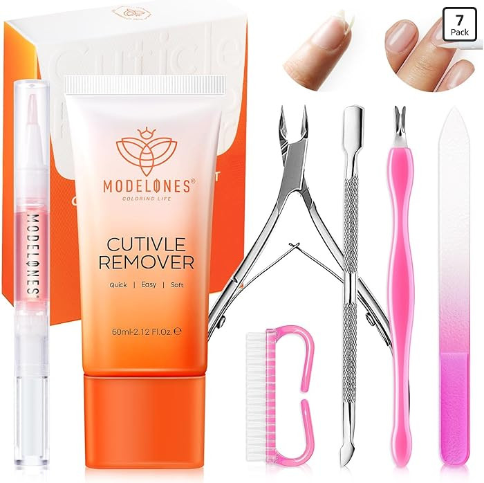 Modelones Cuticle Remover Kit - Cuticle Remover Cream & Cuticle Oil, Cuticle Care Kit w/Cuticle T... | Amazon (US)
