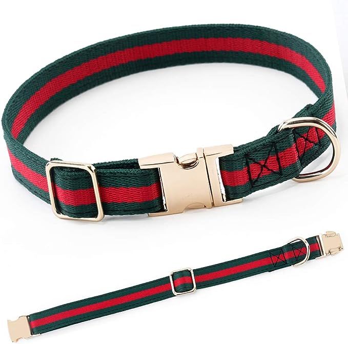 NISIYE Premium Dog Collar, Soft Comfortable Dog Collars in Luxury Style,Durable Adjustable Dog Co... | Amazon (US)