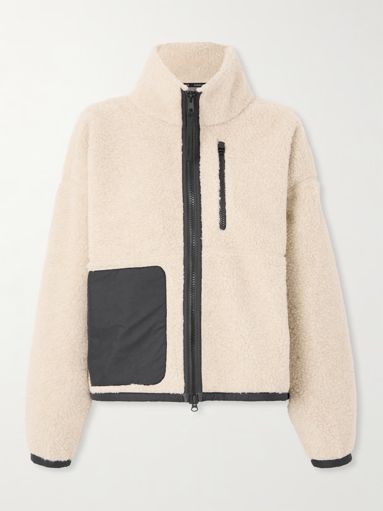 Canada Goose - Simcoe Shell-trimmed Wool-blend Fleece Jacket - Cream | NET-A-PORTER (US)