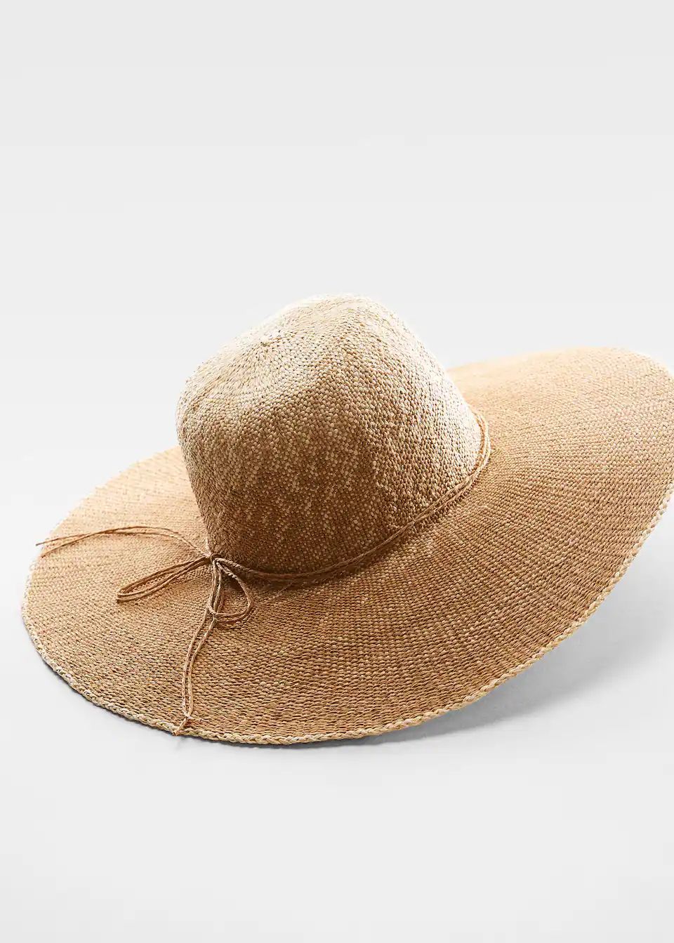 Natural fiber bow hat -  Women | Mango USA | MANGO (US)