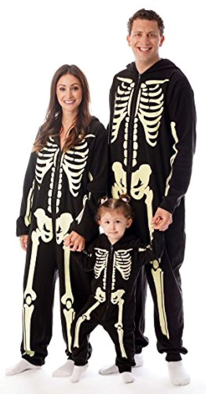 #followme Glow in The Dark Skeleton Onesie Pajamas Family Sleepwear | Amazon (US)