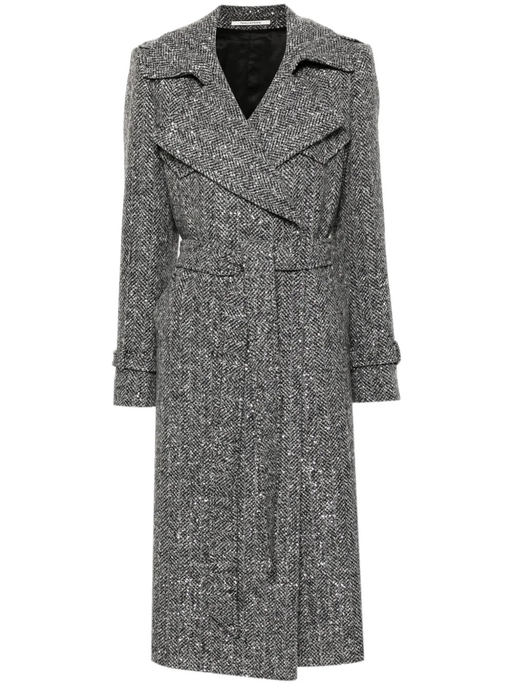 herringbone coat | Farfetch Global