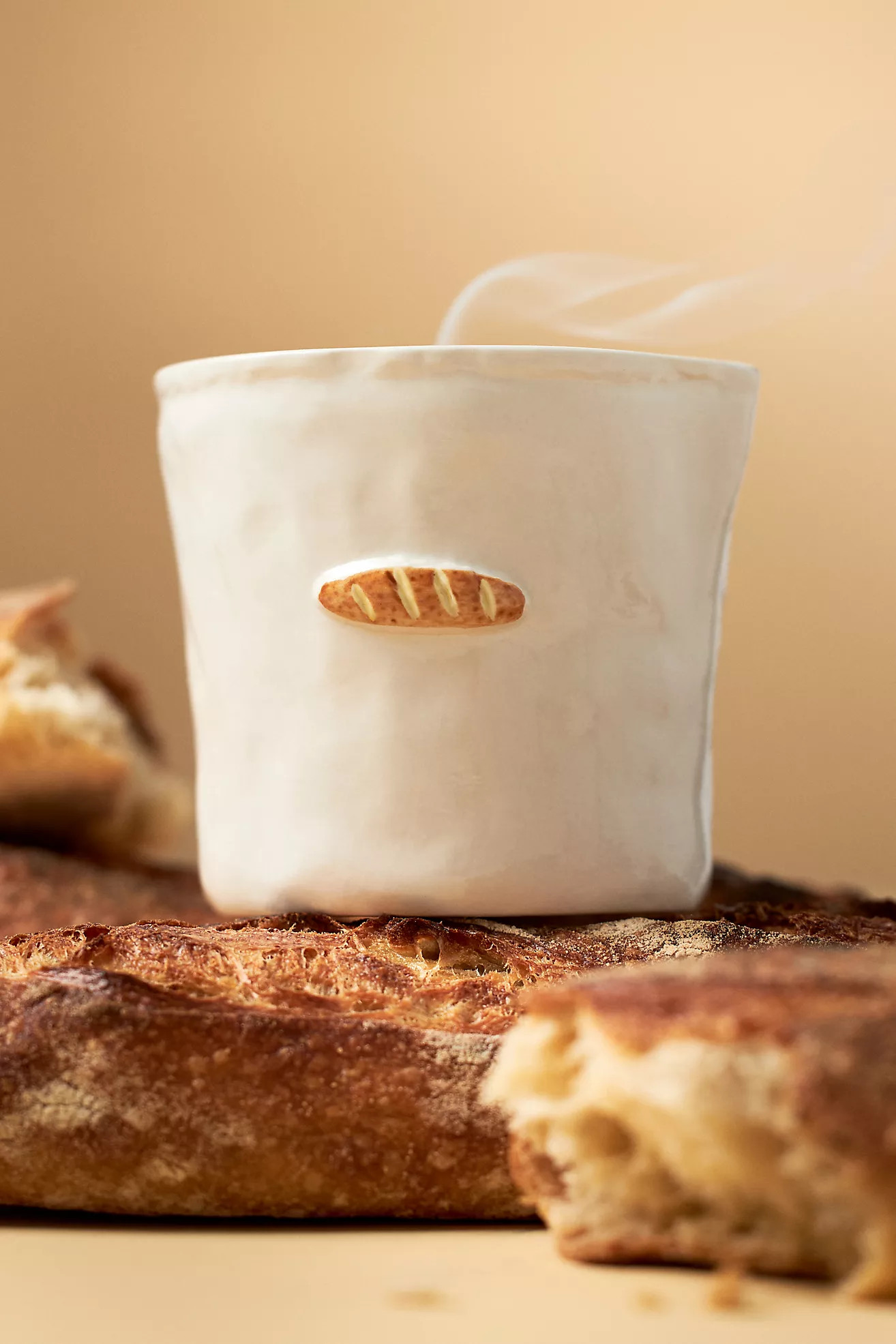 Bistro Gourmand Rosemary Baguette Ceramic Candle | Anthropologie (US)
