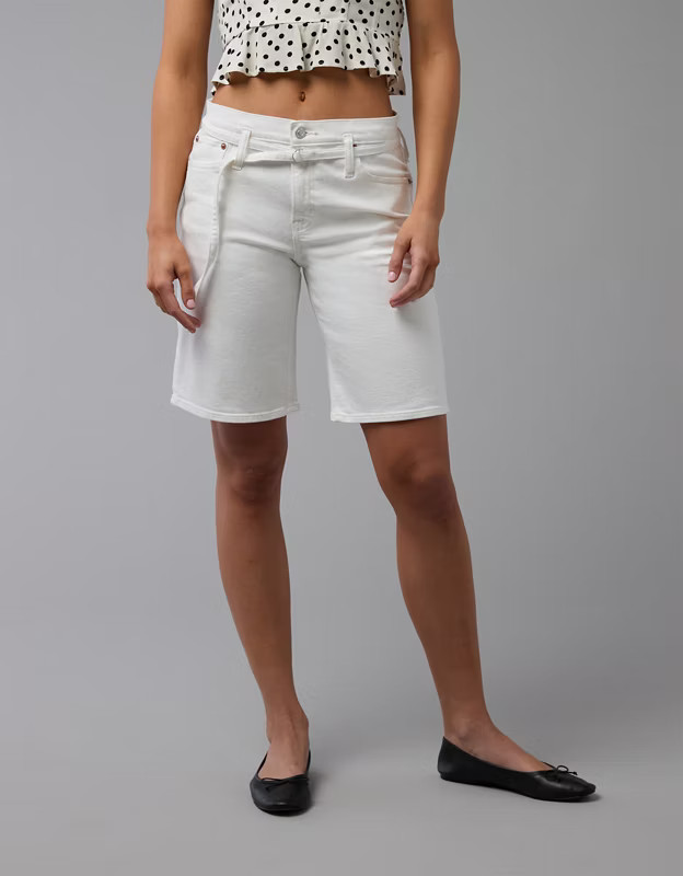 AE 11" Stretch Denim High-Waisted Jort | American Eagle Outfitters (US & CA)