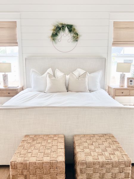 So nice I bought it twice! I have this bed in two homes. I love it so much. I have the king size and will do a 9’x12’ rug that I hope to share next week.  These nightstands are also an item I have purchased twice along with the blinds (shade capri ivory).  

#LTKhome #LTKSeasonal #LTKstyletip