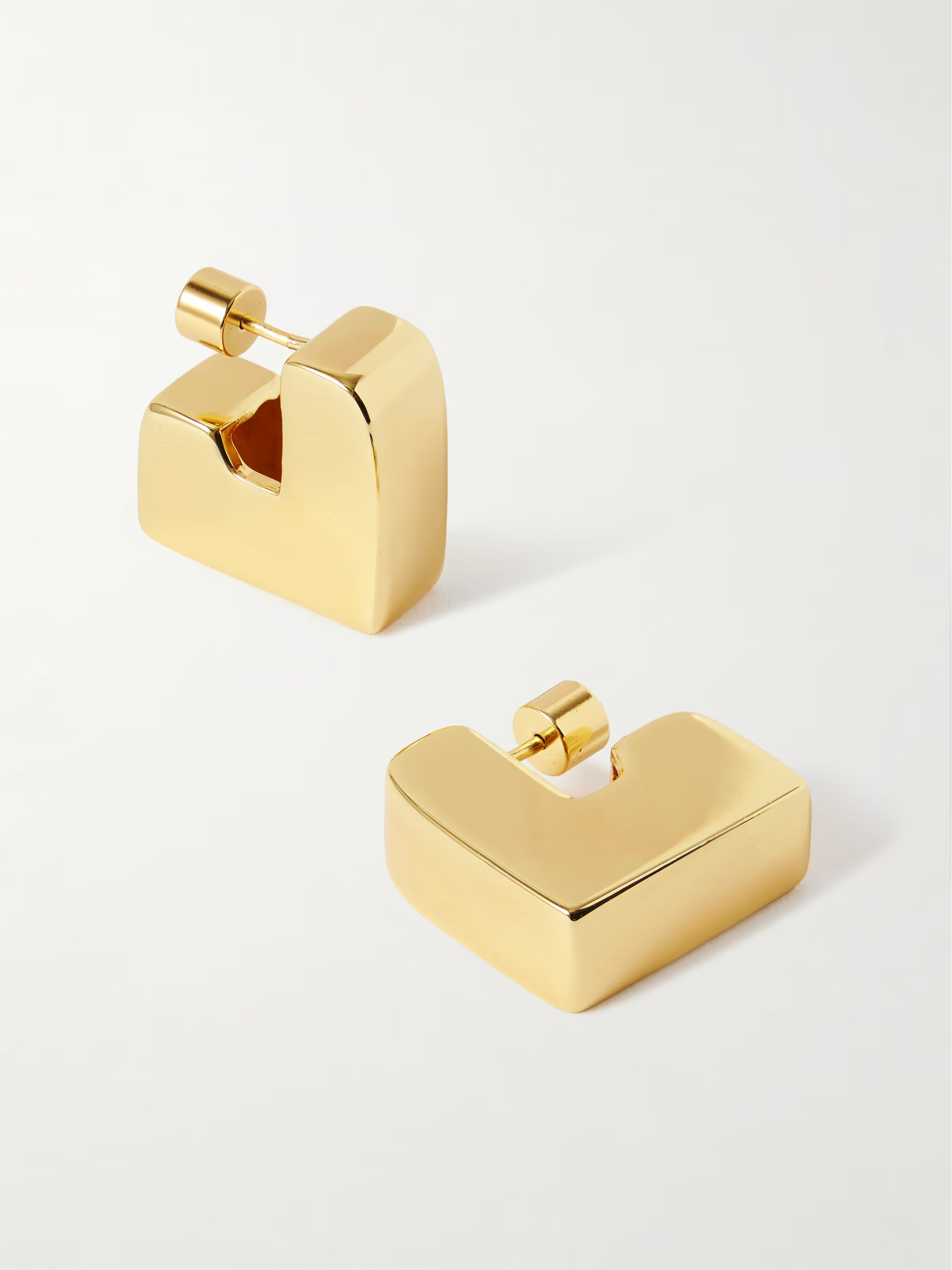 Cube gold-plated earrings | NET-A-PORTER (UK & EU)