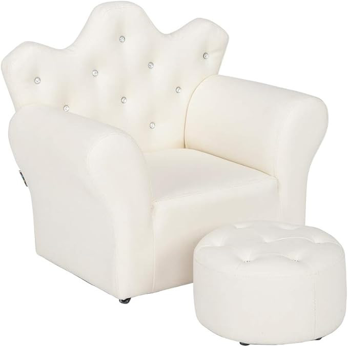 JOYMOR Kids Sofa, Upholstered Chair with PVC Leather, Multifunctional Princess Sofa for Preschool... | Amazon (US)