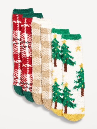 3-Pack Cozy Crew Socks for Women | Old Navy (CA)