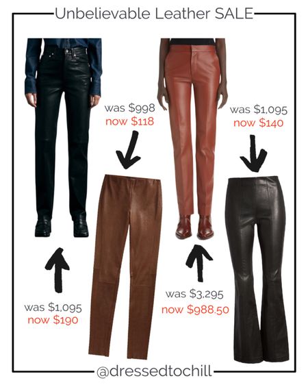 Leather is expensive! These sale prices are almost too good to be true — take advantage and get yourself a staple pair of real leather pants! (Some have questionable reviews, but 1) a good leather shop or tailor can replace a zipper easily and 2) I can always return what doesn’t work  

#LTKsalealert #LTKFind #LTKstyletip