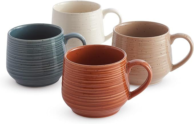 Sango Siterra Painters' Palette Stoneware Coffee Mugs, Assorted Colors (Set of 4) | Amazon (US)