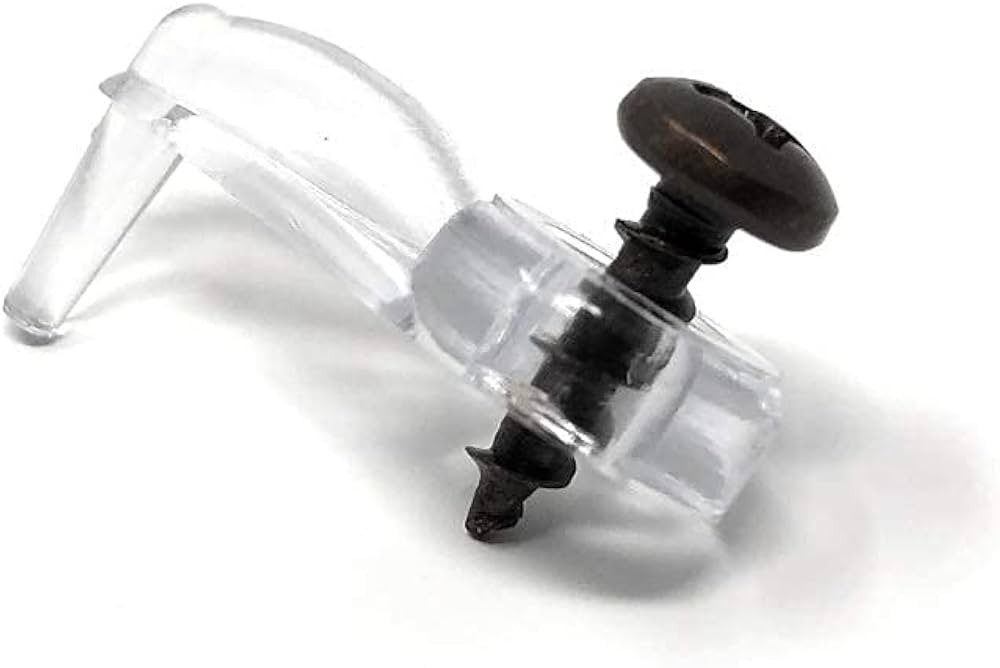 Clear Glass Cabinet Panel Retainer Clips with Screws (25 Pack, 5/16 Inch Offset) | Amazon (US)
