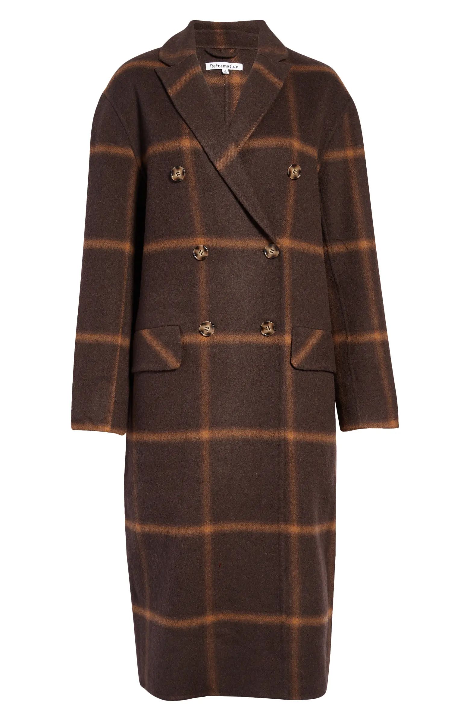 Reformation Leighton Double Breasted Coat | Nordstrom | Nordstrom