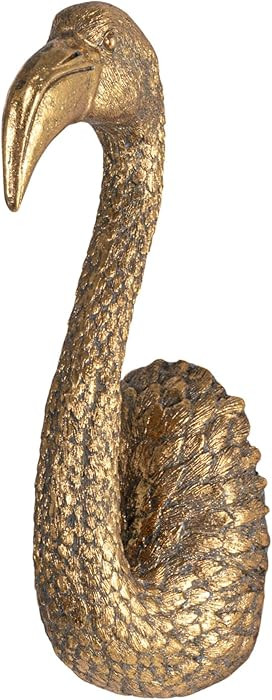 Creative Co-Op Decorative Resin Bird Head Wall Decor, Gold | Amazon (US)