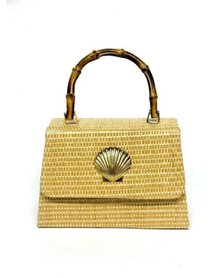 Straw Lulu with Scallop Shell- Sample Sale- Final Sale | Lisi Lerch Inc