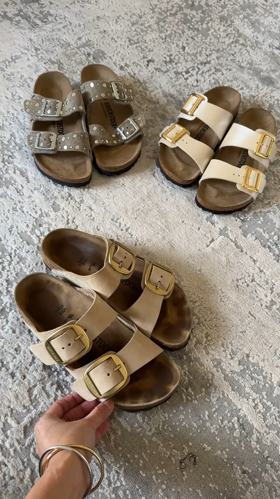 Spring fashion. Cute Birkenstock sandals in stock now. 
- My big buckle Arizonas have been my babies for over 2 years. But I wanted a new pair to add into the rotation. I ordered two new pairs before Spring break. The original Arizona style with rivets and the Sydney. 
- I decided to keep the Sydney because it was more versatile with my wardrobe, but I still think the rivet style is so cute. And it’s back in stock. 
- I’m linking multiple places to find all 3 styles at the moment. Just be sure you are ordering the correct width, as different retailers carry different widths. 
- All true to size for me  


#LTKOver40 #LTKFestival #LTKShoeCrush